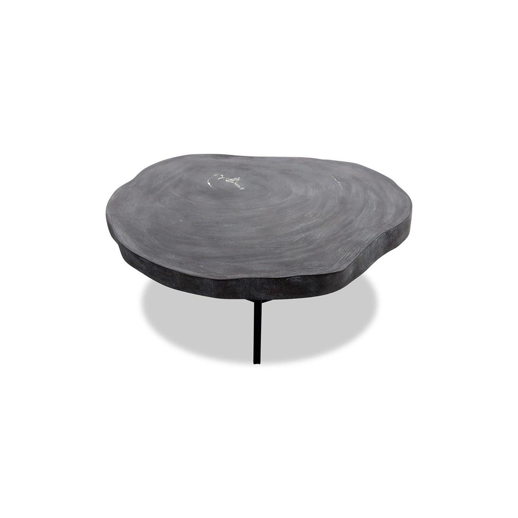 Iccoon Couchtisch Rock 110 Ø  Steinoptik anthrazit