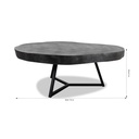 Iccoon Couchtisch Rock 110 Ø  Steinoptik anthrazit