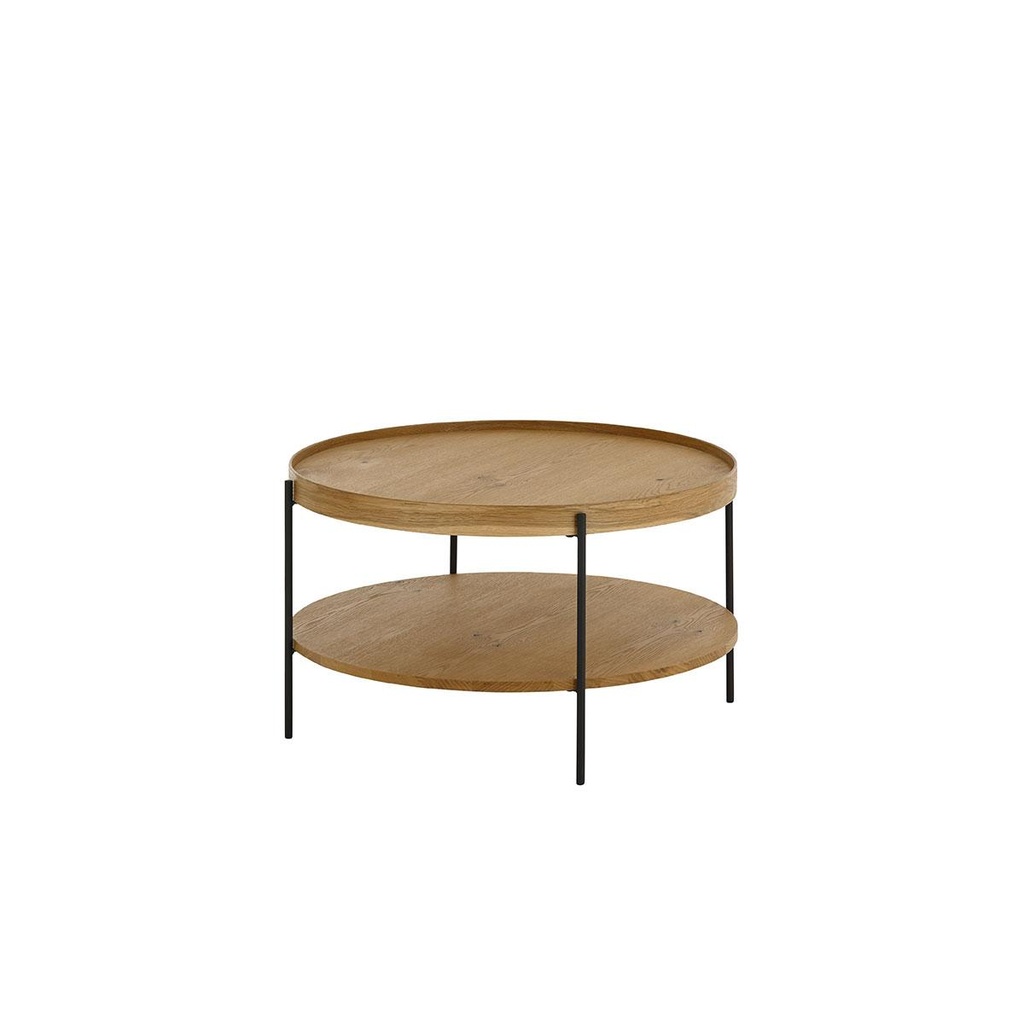 MCA Furniture -  Couchtisch Arenal Ø80cm Eiche rund