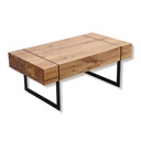 MCA Furniture -  Couchtisch PAPHOS in Asteiche/Metall schwarz matt