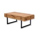 MCA Furniture -  Couchtisch PAPHOS in Asteiche/Metall schwarz matt