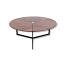 Saloni Couchtisch Focus aus Nussbaumfurnier Ø 95cm