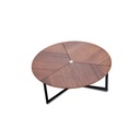 Saloni Couchtisch Focus aus Nussbaumfurnier Ø 95cm