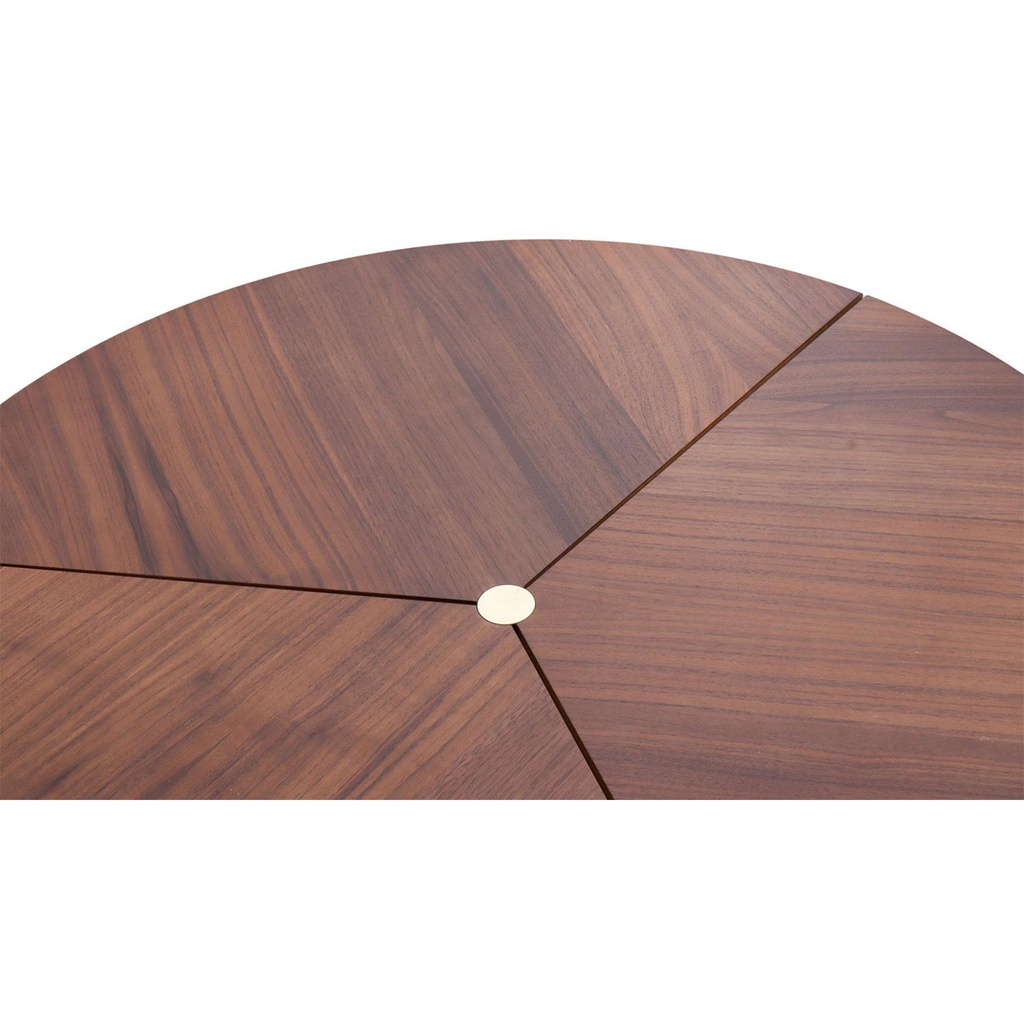 Saloni Couchtisch Focus aus Nussbaumfurnier Ø 95cm