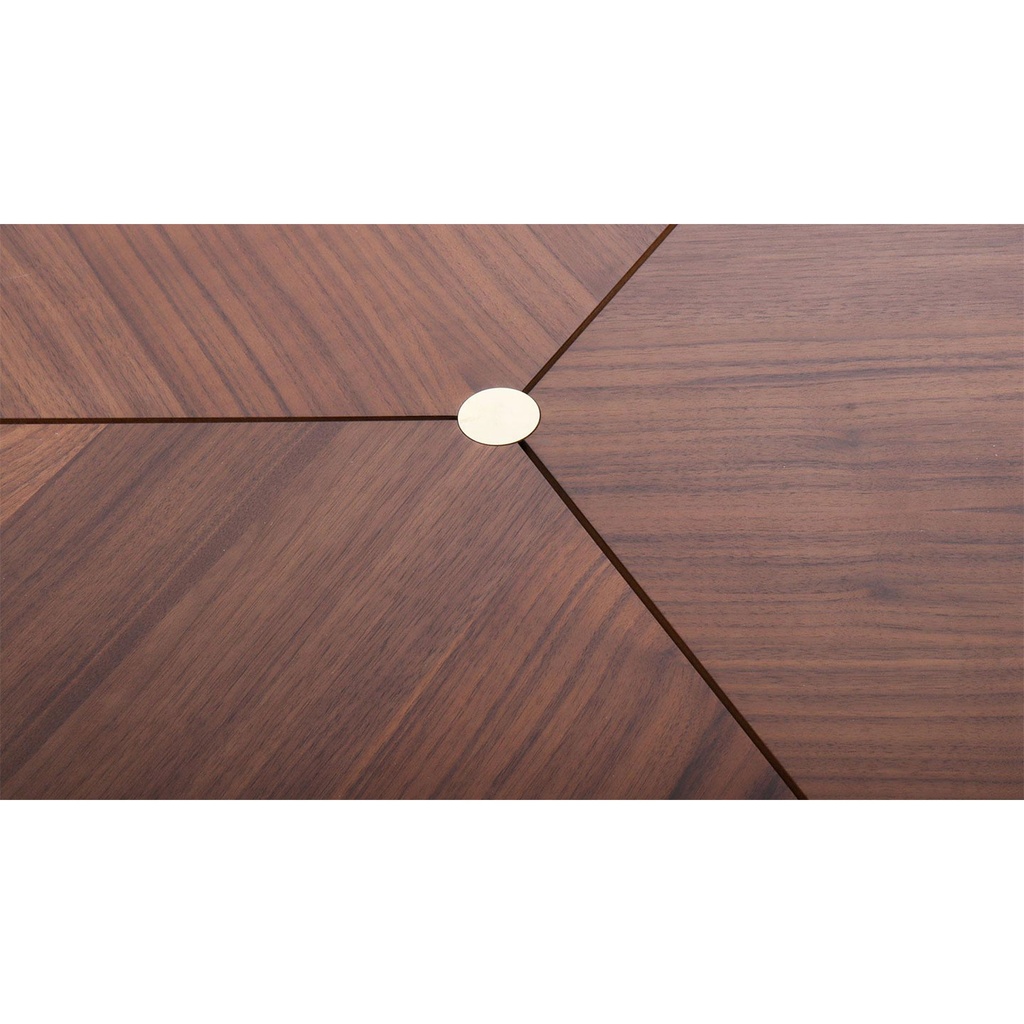 Saloni Couchtisch Focus aus Nussbaumfurnier Ø 95cm