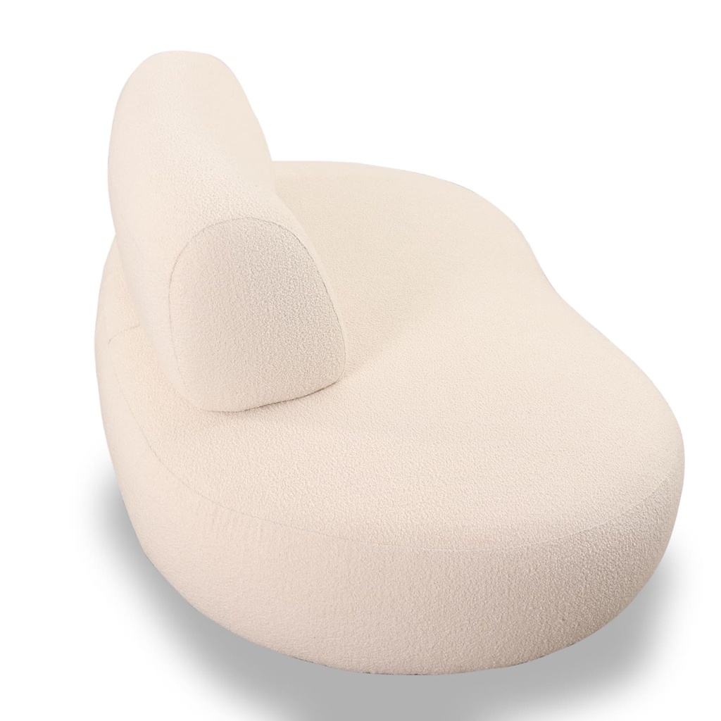 Saloni Sofa Bon Bon in Stoff Hoppi wollweiß