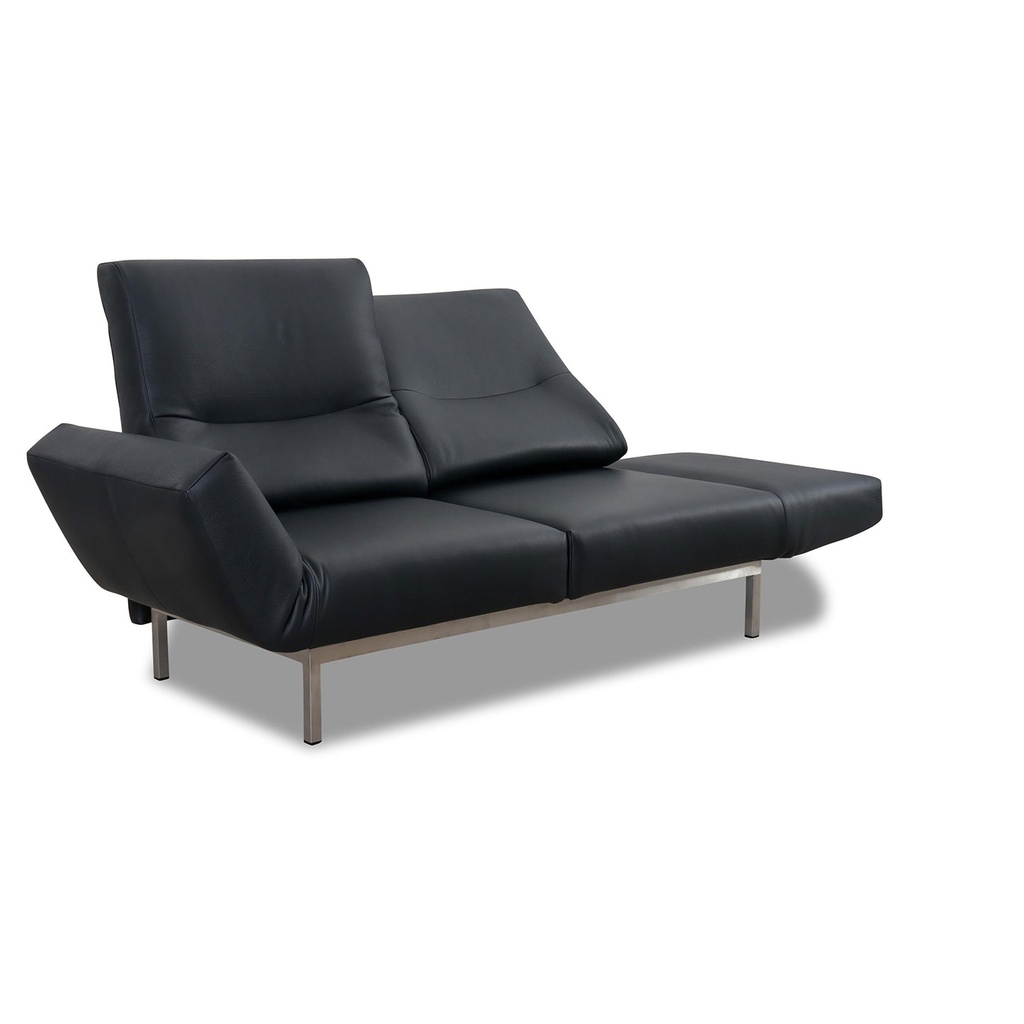 Signet Sofa CHIMBA in Leder schwarz