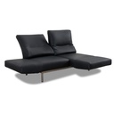 Signet Sofa CHIMBA in Leder schwarz