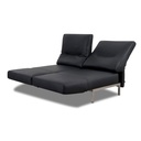 Signet Sofa CHIMBA in Leder schwarz