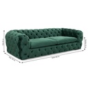 Softform Sofa Chester Pluto in Stoff Amsterdam dunkelgrün