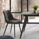 Danish Lemonite 2er Set Stuhl ADAM in Stoff graphite