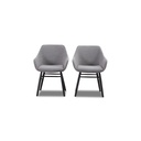 Sitzdesign 2er Set Stuhl PAUL in Stoff Manhattan