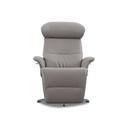 Conform Relaxsessel mit Fußstütze Time Out in Leder Fantasy cement