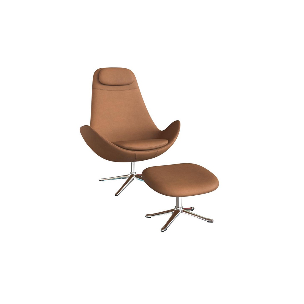 Flexlux Sessel GHOST HIGH in Leder Nature