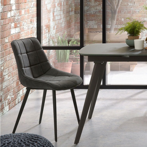 [92248497] Danish Lemonite 2er Set Stuhl ADAM in Stoff graphite