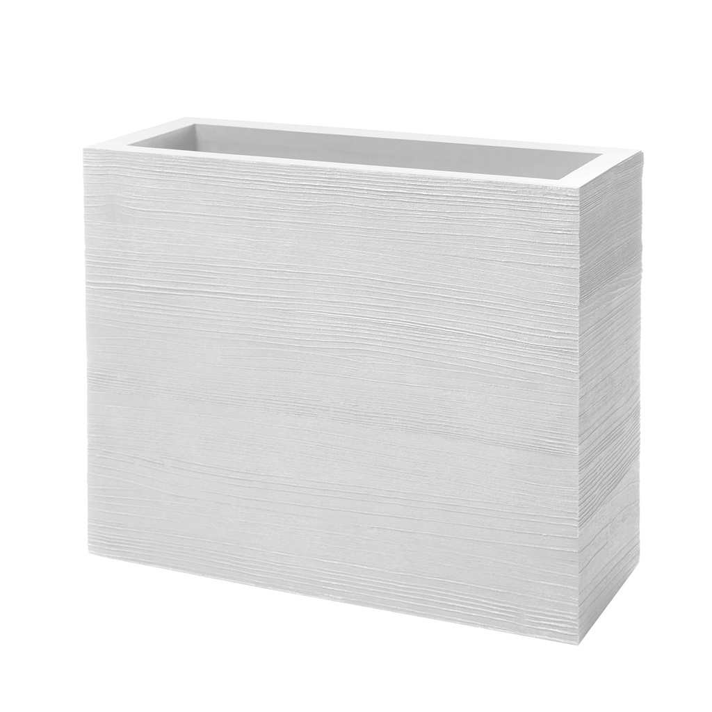 [SD-QUA-070-white] Slide Design Blumentopf Quadra rechteckig 90x70cm in milky white