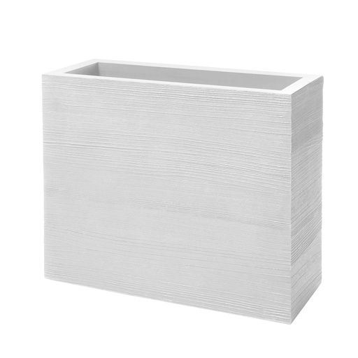 [SD-QUA-070-white] Slide Design Blumentopf Quadra rechteckig 90x70cm in milky white