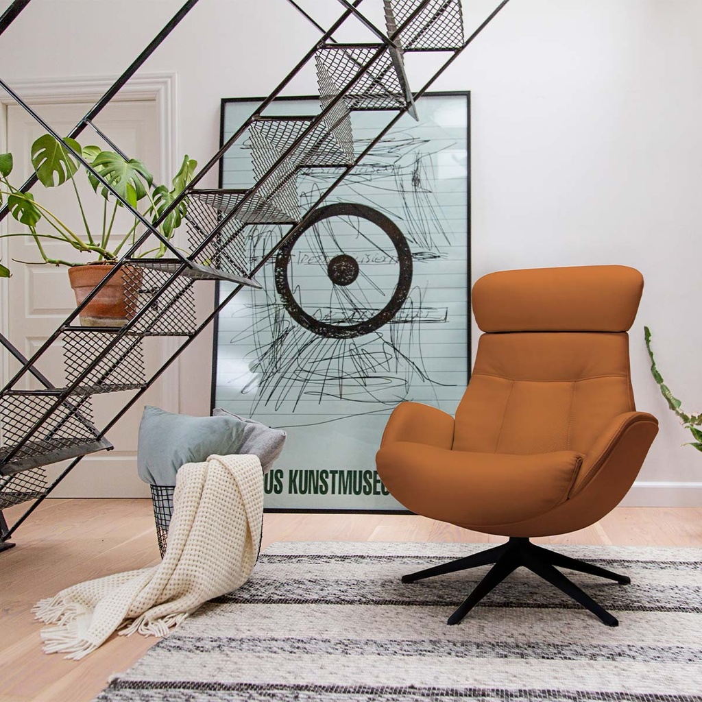 Flexlux Sessel ELEGANT in Leder Nature